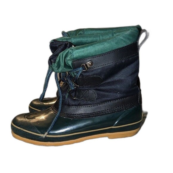 Vintage Women's Size 8 Fresno Sport Nylon and Rubber Duck Boots - Picture 1 of 6